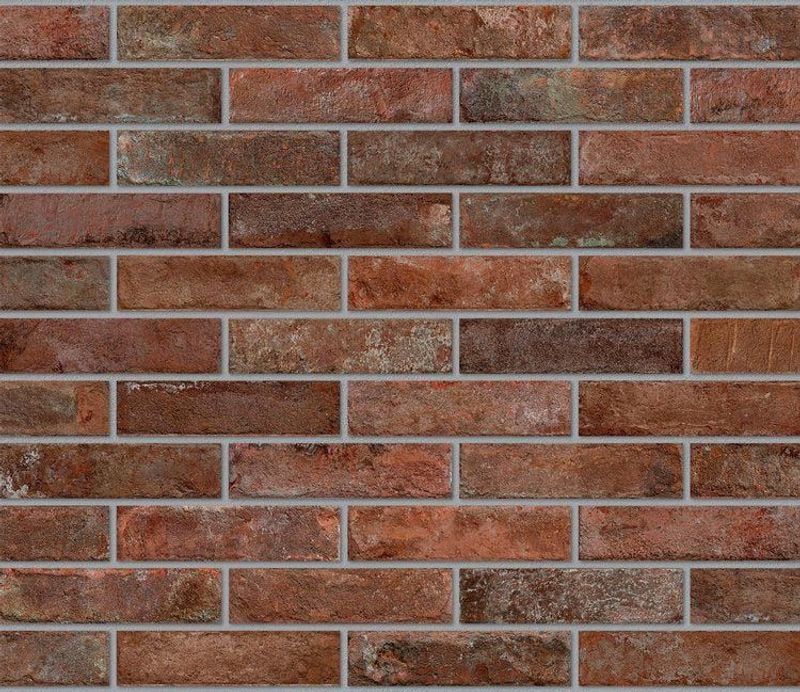 Керамогранит dado ceramica brickone Rosso Berlino 74х310