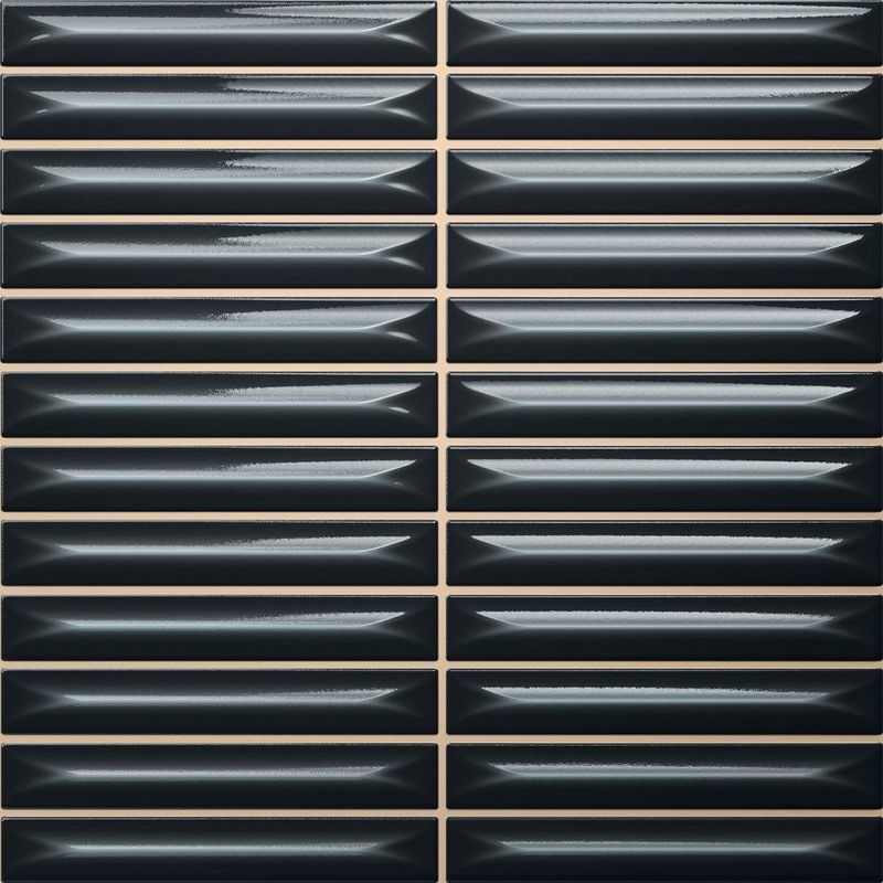 Керамическая плитка ceramica vilar albaro arrow Midnight 20х20 15х100