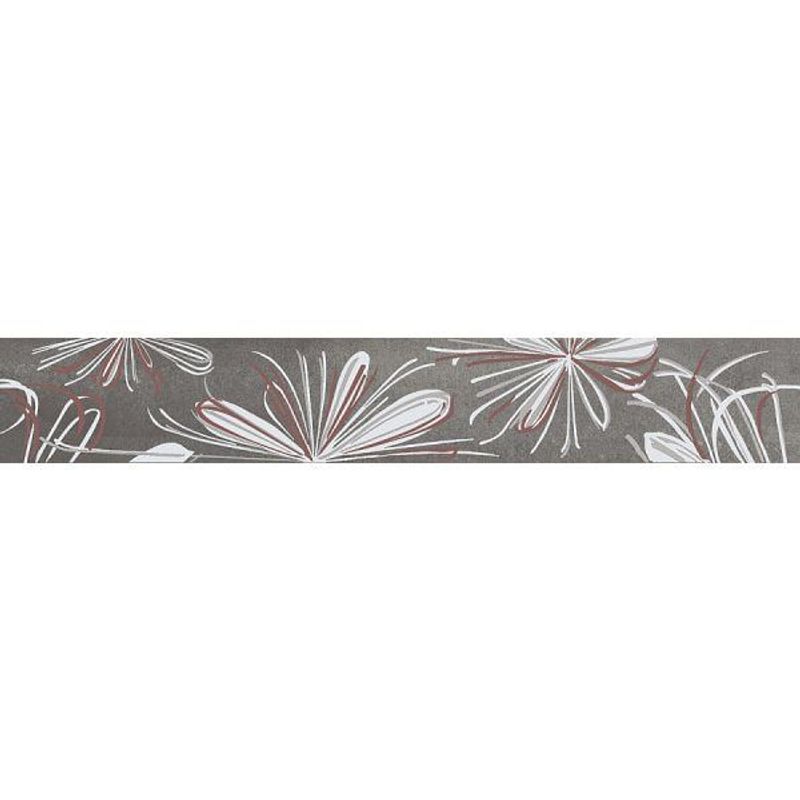 Бордюр Azori Sonnet 50,5х20.1 Sonnet grey flower 62х505 в уп. 42 шт., фото 1 из 2