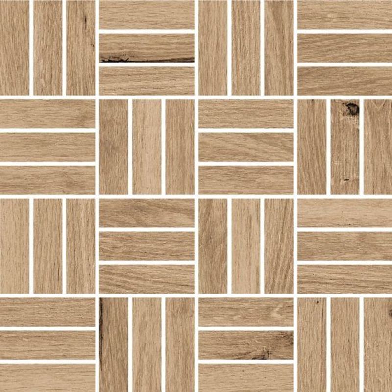 Мозаика CERSANIT Woodhouse / Вудхаус 29,7х59,8 Iris темно-бежевый 300х300 в уп. 10 шт., фото 1 из 3