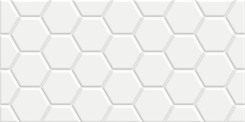 Плитка настенная New Trend Эдельвейс / Edelweiss Гексагон белый / Hexagon White 300х600