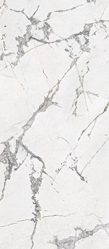 Крупноформатный керамогранит sadon canova Invisible White 1200х2800 Lappato