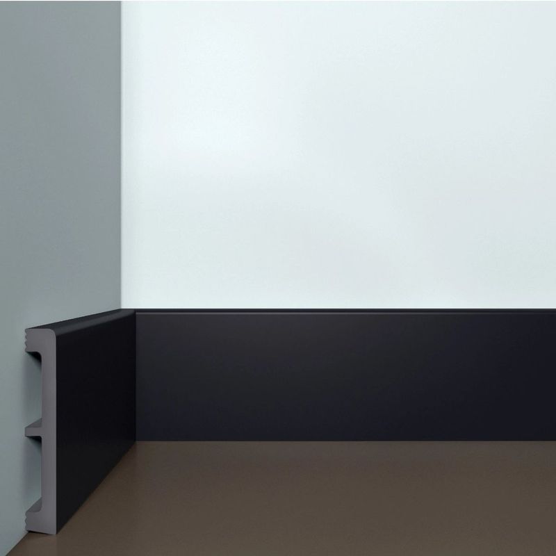 Плинтус BELLODECO XPS 29 Чёрный антрацит Дюрополимер (100х15x2000) (14шт/уп) 15х100