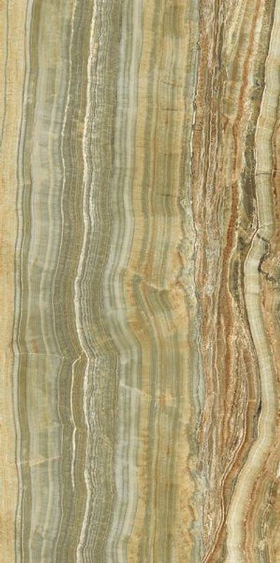 Крупноформатный керамогранит ariostea ultra onici Green Onyx Vein Cut Lucidato (Shiny) 6 мм XX 1500х3000
