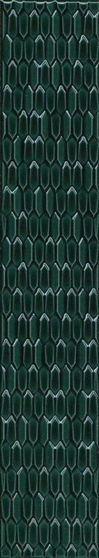 Бордюр kerama marazzi левада зеленый темный | 71х400 глянцевый