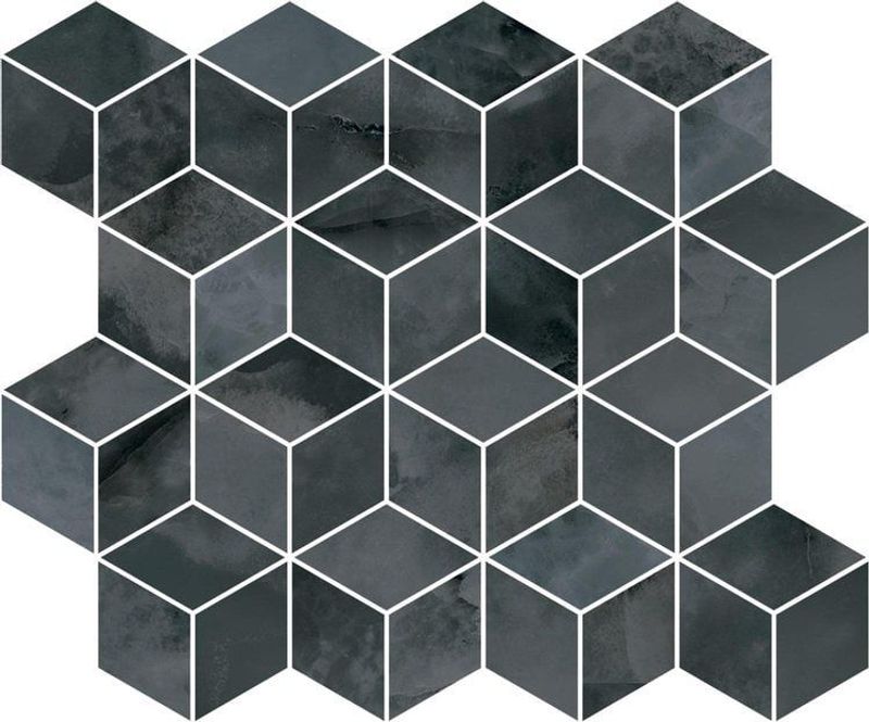 Декор kerama marazzi джардини серый темный мозаичный 375х450
