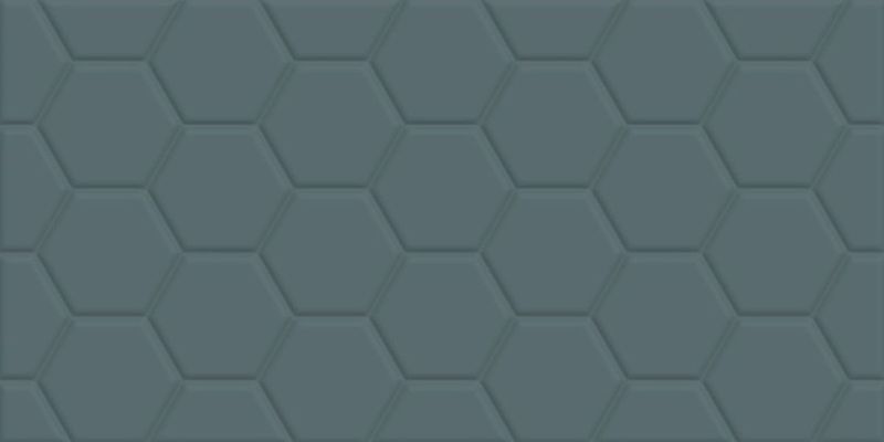 Плитка настенная New Trend Эдельвейс / Edelweiss Гексагон синий / Hexagon Blue 300х600
