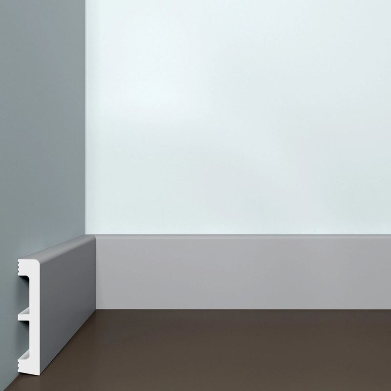 Плинтус BELLODECO XPS 30 Светлый графит Дюрополимер (80х15x2000) (16шт/уп) 15х80