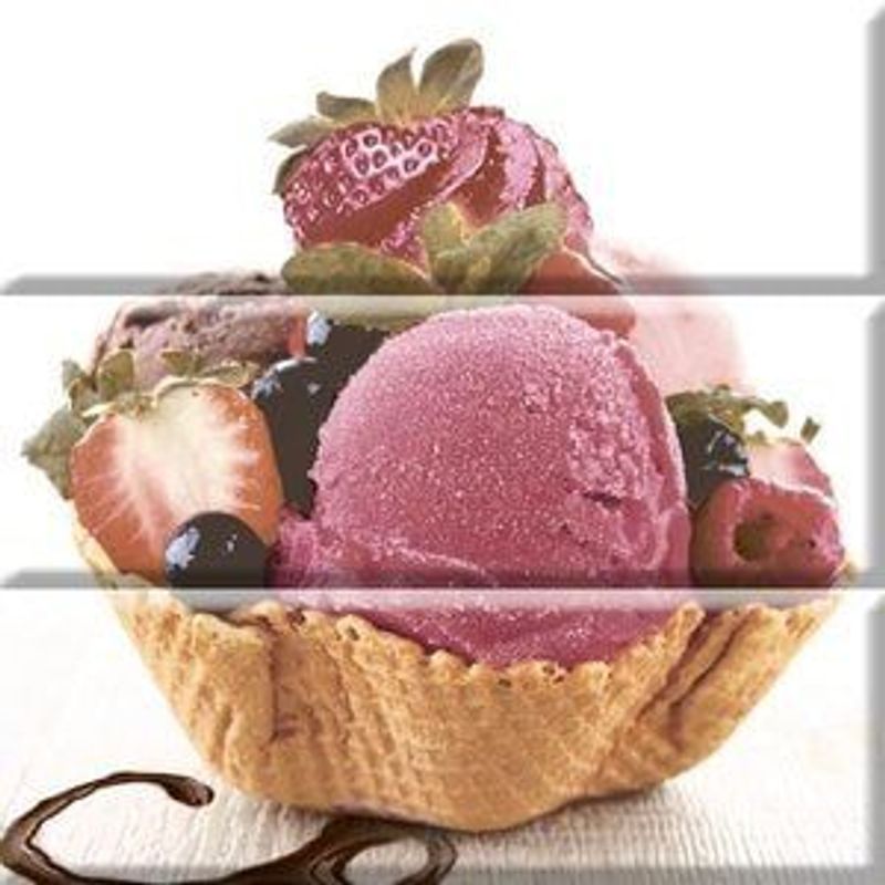 Керамическая плитка absolut keramika monocolor 10x30 Composicion Ice Cream XX 300х300