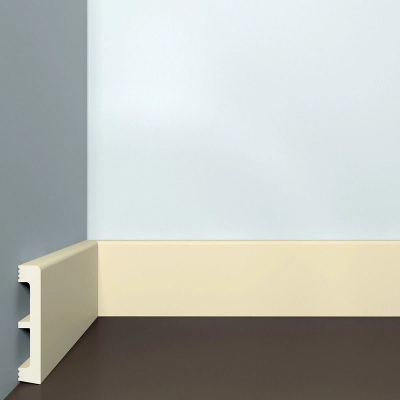 Плинтус BELLODECO XPS 30 Слоновая кость Дюрополимер (80х15x2000) (16шт/уп) 15х80