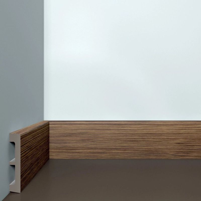 Плинтус BELLODECO XPS 30 Темный орех Дюрополимер (80х15x2000) (16шт/уп) 15х80