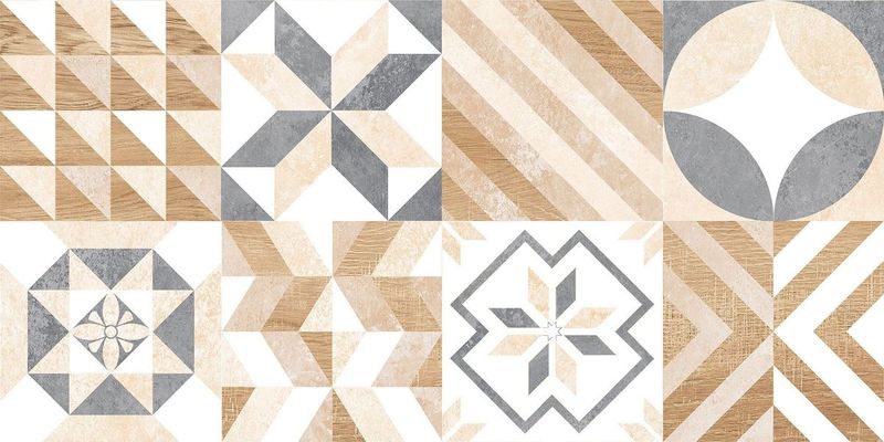 Плитка настенная GlobalTile Мармарис / Marmaris Бел. пэчворк_ 1\74,25 250х500
