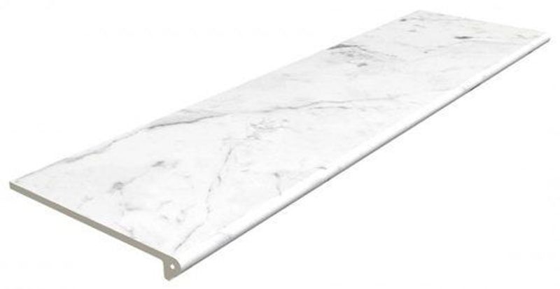 Ступень gres de aragon marble Redondeado Carrara Blanco Liso |119.7x33x14 330х1197