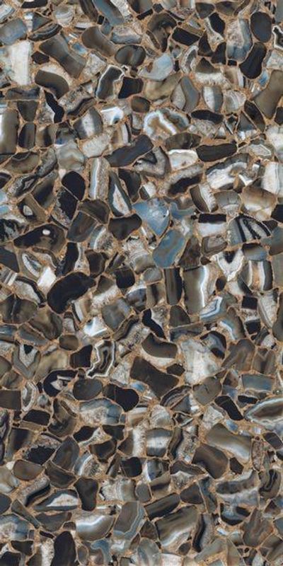 Крупноформатный керамогранит ariostea ultra agata Agata Black Lucidato (Shiny) 6 mm XX 1500х3000